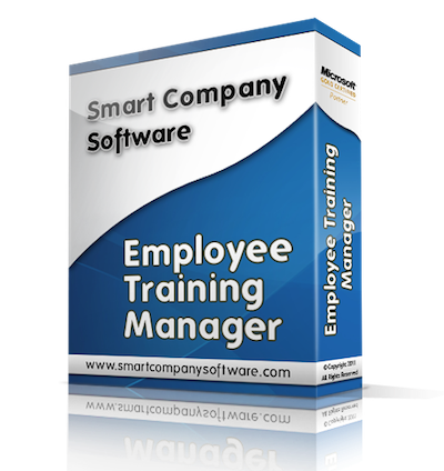 Employee Training Manager image of training record management system software box.